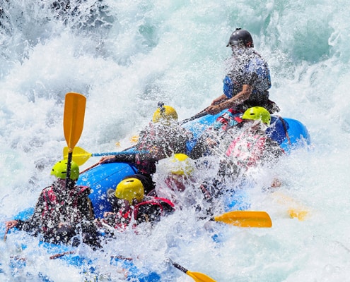 Sustainable raft tourism - rafting